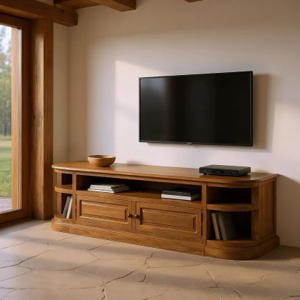 Mueble TV Colonial Madera Mango, 198 X 45 X 50 cm