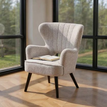 Sillón Tejido Jaspeado Gris Metal 70 X 74 X 90 Cm