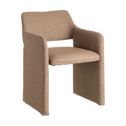 Sillón de Diseño Espiga Tejido Marrón 58 X 62,50 X 78 Cm