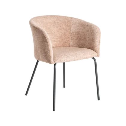 Silla Rosa Tejido Metal 61 X 56 X 77,50 Cm