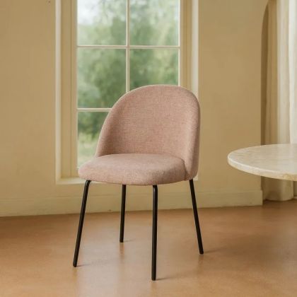 Silla Rosa Metal Contract, 49 X 48 X 80 Cm