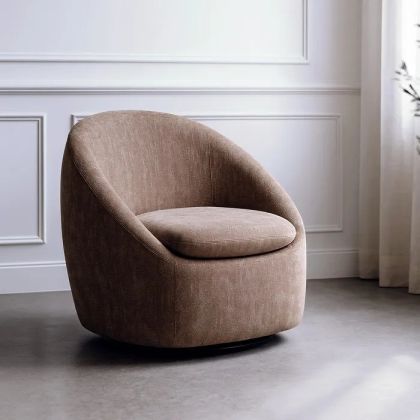 Taupe Swivel Armchair 72 X 63 X 73 Cm