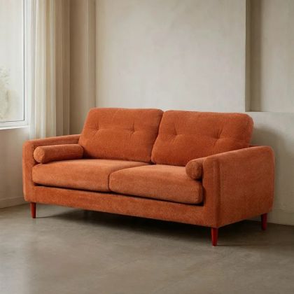 Terracotta Sofa Eucalyptus Wood 195 X 87.50 X 89 Cm