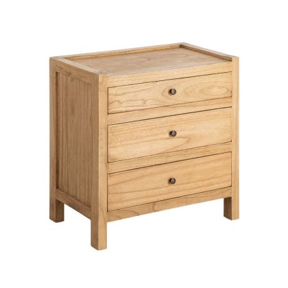 Mesita de Noche Madera Mindi Natural, 65 X 40 X 65 Cm Mesita de Noche Madera Mindi Natural, 65 X 40 X 65 Cm