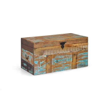 Baúl madera multicolor tapa superior