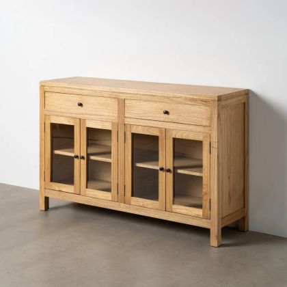 Aparador Madera Mindi Natural, 140 X 40 X 89 Cm