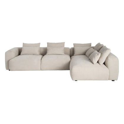 Sofá Chaise Longue Derecha Crema  307 X 202 X 81 Cm