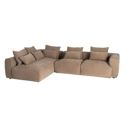 Sofá Chaise Longue Izquierda Beige 307 X 202 X 81 Cm