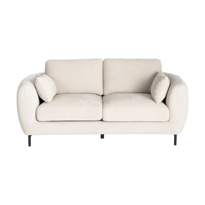 Sofá 2 Plazas Tapizado Crema Metal, 189 X 92 X 88 Cm