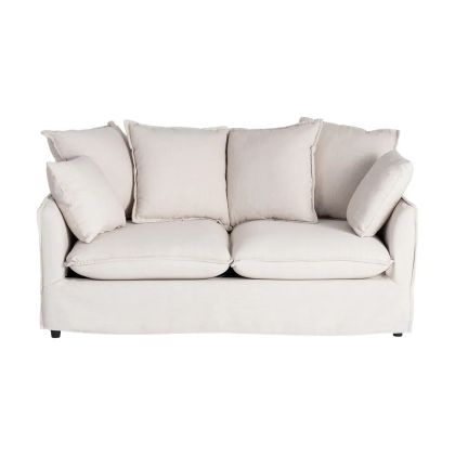 Sofá 2 Plazas Tapizado Beige, 252 X 158 X 84 Cm