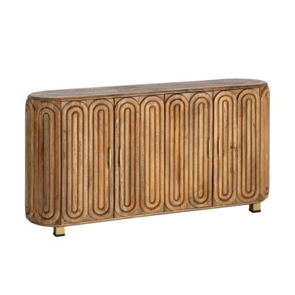 Aparador Relieve Madera Mango Natural 152 X 40 X 78 Cm