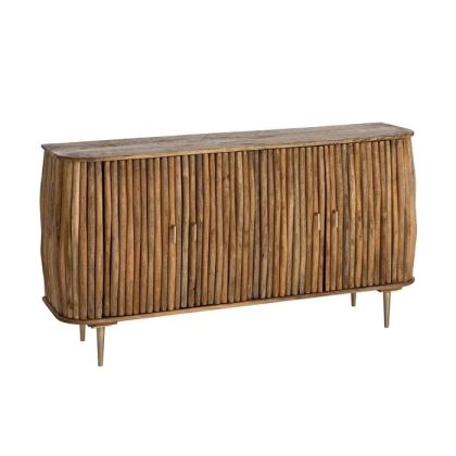 Aparador Diseño Esterillado Madera Mango, 148 X 39 X 78 Cm