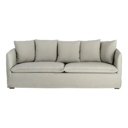 Sofá Tejido Verde Madera Maciza 215 X 92 X 78 Cm