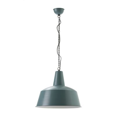 Ceiling Lamp 45x45x40 Blue/White Metal