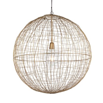 Ceiling Lamp 70x70x70 Golden Wire