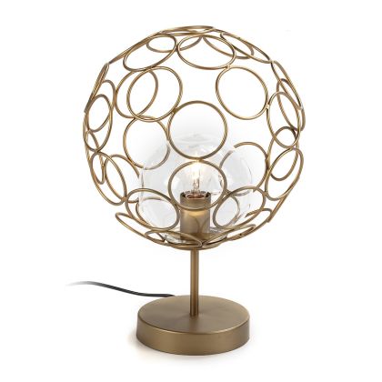 Table Lamp 30x30x45 Glass/Golden Metal