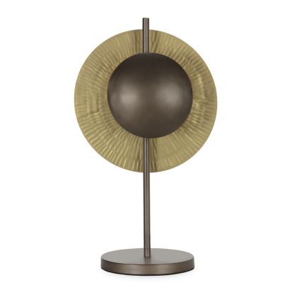 Table Lamp 27x17x43 Metal -- Antique Brass/Antique Bronze