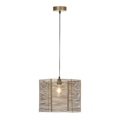Lámpara de Techo 38x38x32 Metal -- Dorado Antique.