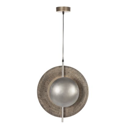 Ceiling Lamp 41x11x48 Metal -- Aged Nickel/Antique Gold