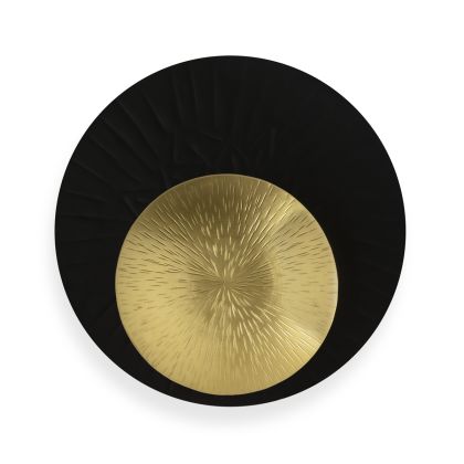 Wall Lamp 20x7x20 Metal -- Black/Gold