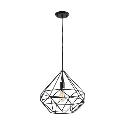 Ceiling Lamp 40x40x37 Black Metal