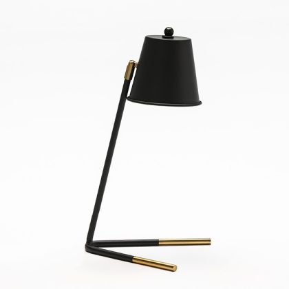 Lámpara De Sobremesa Moderna Pantalla Metal Oro, 24 Cm