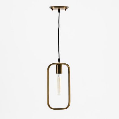 Ceiling Lamp without shade 16x4x33 Golden Metal with bulb