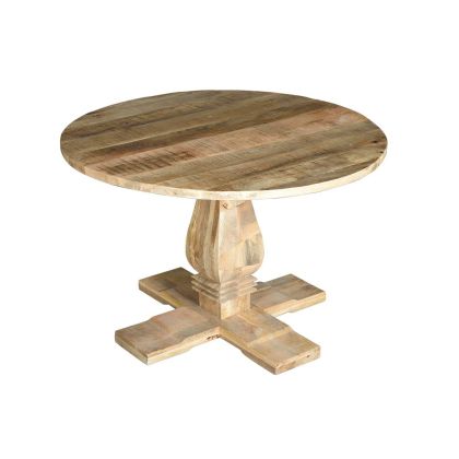 Mesa Comedor Redonda Madera Maciza, 120 Cm