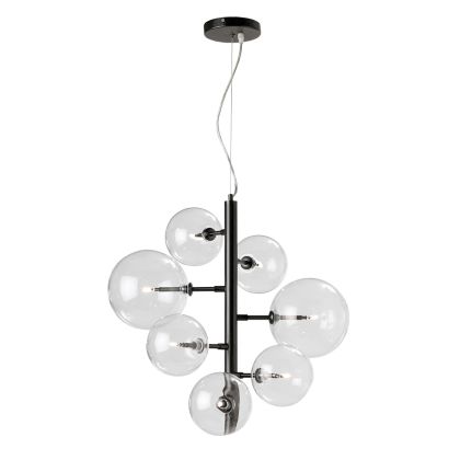 Ceiling Lamp 57x57x125 Glass/Metal Black