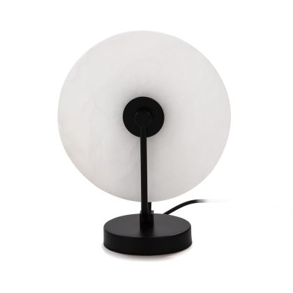 Table Lamp 25x13x32 White Marble/Black Metal