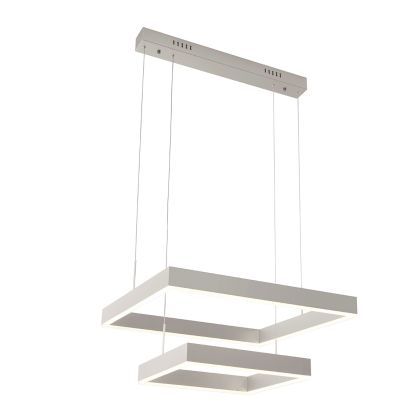 Ceiling Lamp 60x60x120 Silver Metal