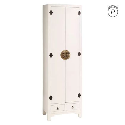 Armario oriental blanco 2 puertas 2 cajones