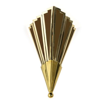 Wall lamp 24x18x48 Acrylic Brown/Gold Metal