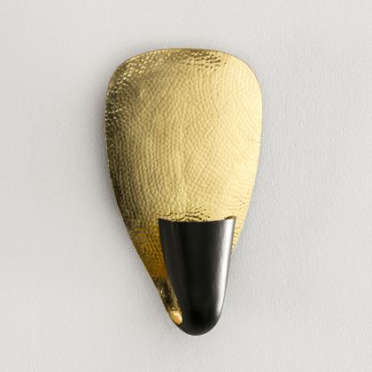Wall Lamp 27x16x44 Metal Brass/Black