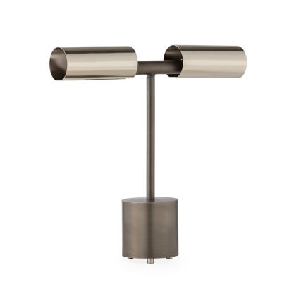 Table Lamp 49x12.7x49.5 Steel -- Dark Grey/Chrome