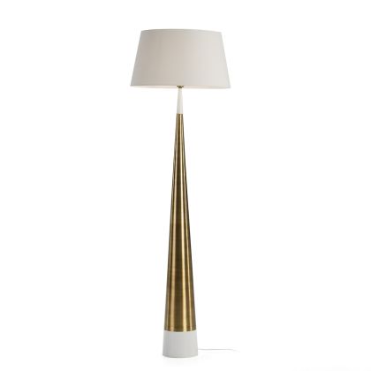 Floor Lamp without shade 18x18x140 White/Gold Metal