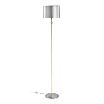 Floor Lamp with Lampshade 28x24x158 Gold/Silver Metal