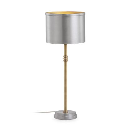 Table Lamp with lampshade 20x12x55 Gold/Silver Metal