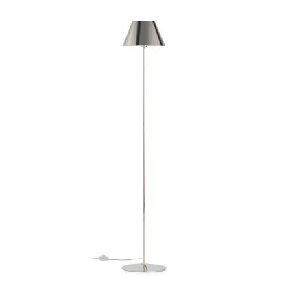 Floor Lamp with lampshade 25x20x153 Metal Nickel