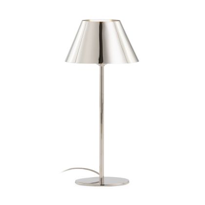 Table Lamp with lampshade 15x11x45 Nickel Metal