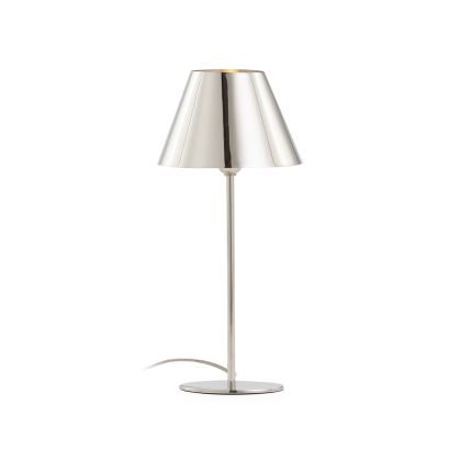 Table Lamp with lampshade 13x9x36 Metal Nickel