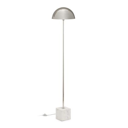 Floor Lamp 30x15x150 White Marble/Nickel Metal