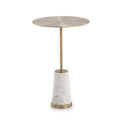 Side Table 40x16x61 Marble/Metal -- White/Gold Side Table 40x16x61 Marble/Metal -- White/Gold