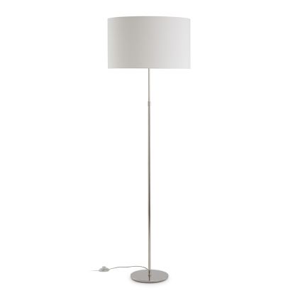 Extendable floor lamp without shade 24x24x120/142 Metal Nickel