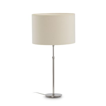 Extendable Table Lamp without lampshade 13x13x38/47 Nickel Metal