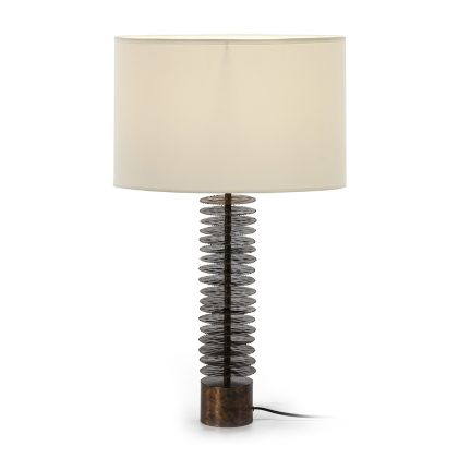 Table Lamp without shade 10x10x54 Brown Metal