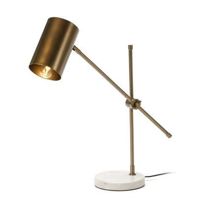 Table Lamp 66x16x75 White Marble/Gold Metal