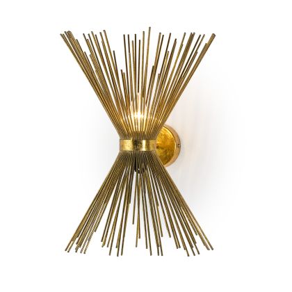 Gold Metal Wall Sconce 26x26x43