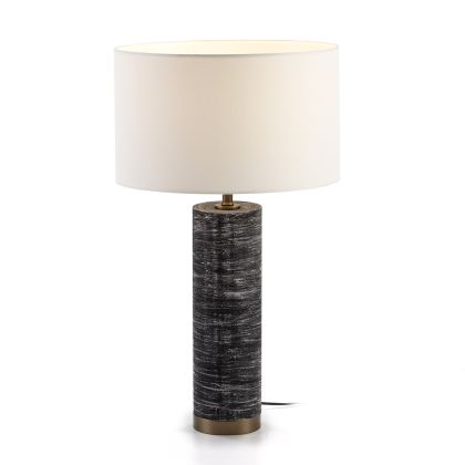 Table Lamp without shade 13x13x51 Metal Grey/White/Gold
