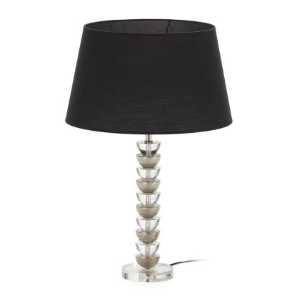 Table Lamp without shade 14x14x48.5 Acrylic/Aluminum -- Nickel